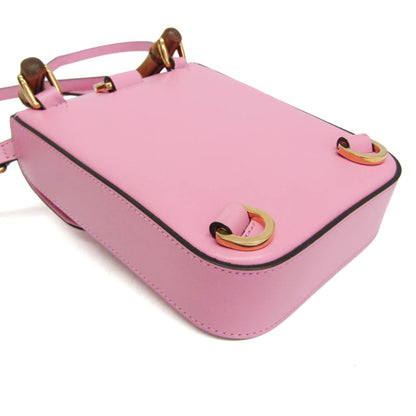 Gucci Bamboo Top Handle Backpack Leather, Pink, Leather, Backpack