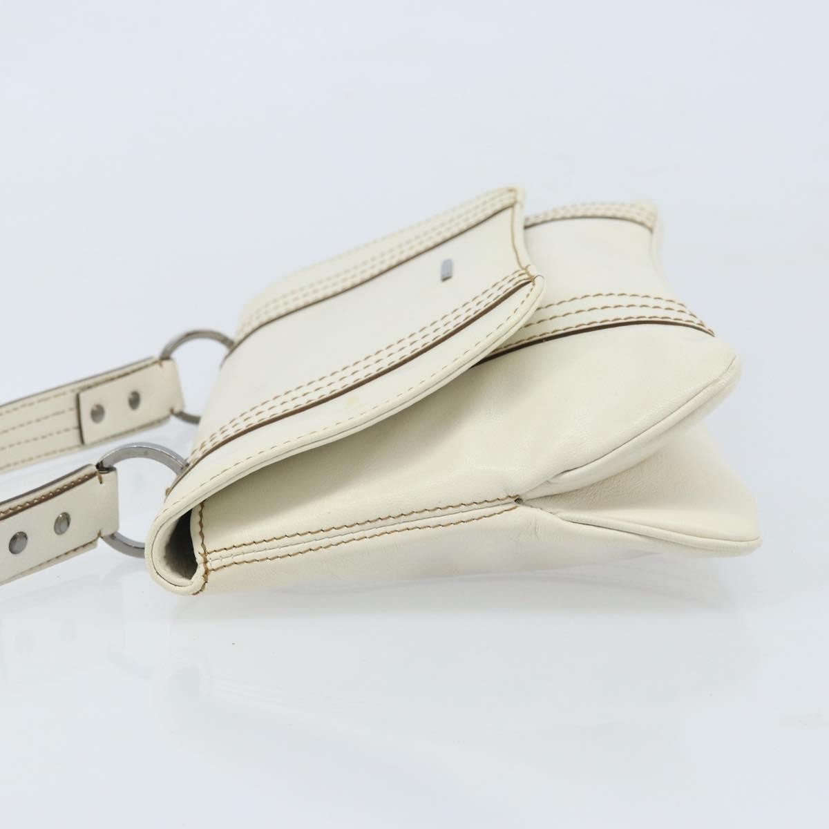 Gucci Vintage Leather, White, Leather, Handbag