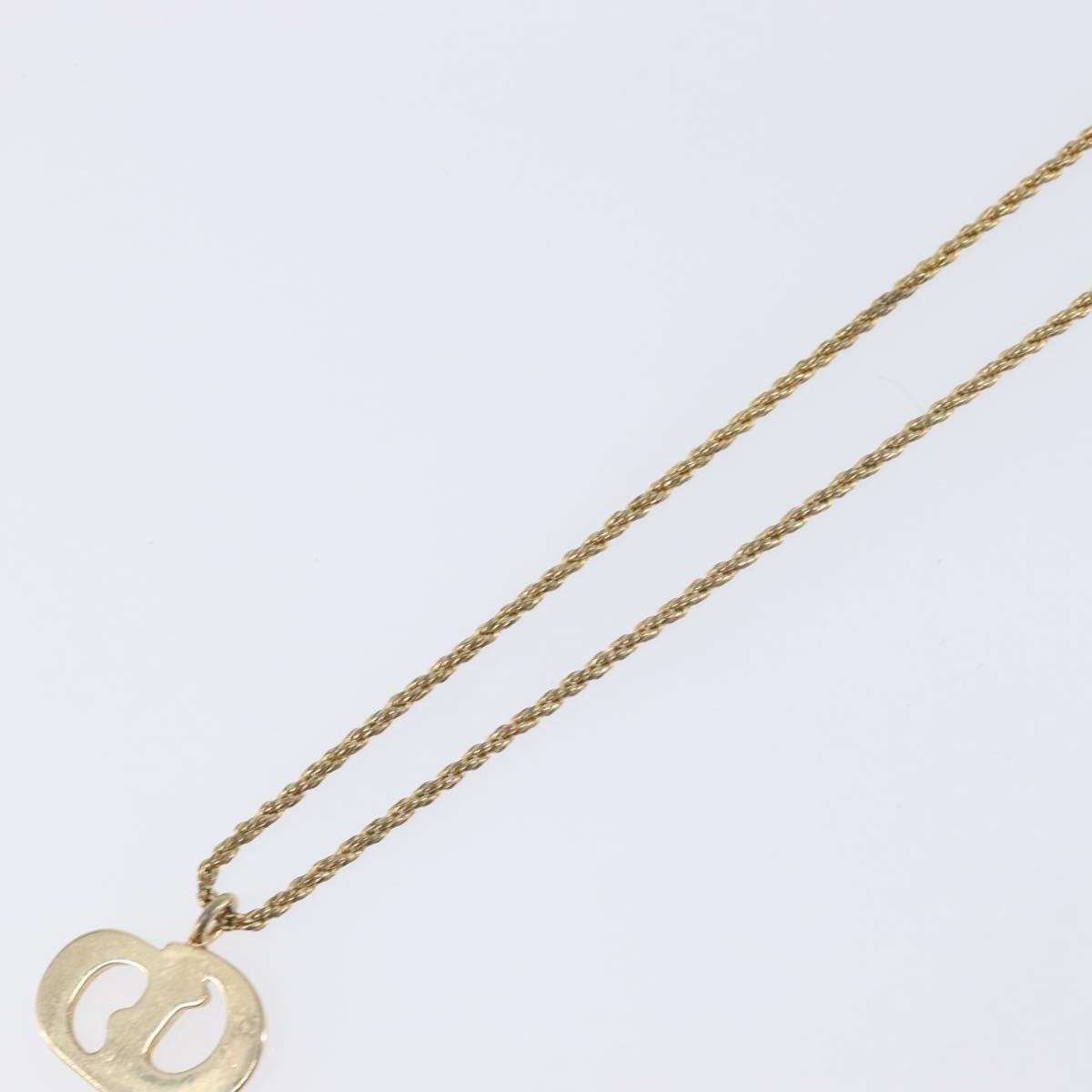 Christian Dior CD Pendant Metal, Gold, Metal, Necklace