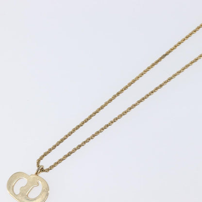 Christian Dior CD Pendant Metal, Gold, Metal, Necklace