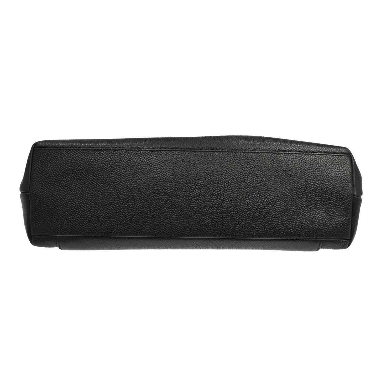 Chanel Vintage Front Pocket Caviar, Black, Leather, Tote Bag