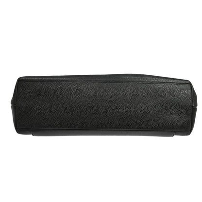 Chanel Vintage Front Pocket Caviar, Black, Leather, Tote Bag