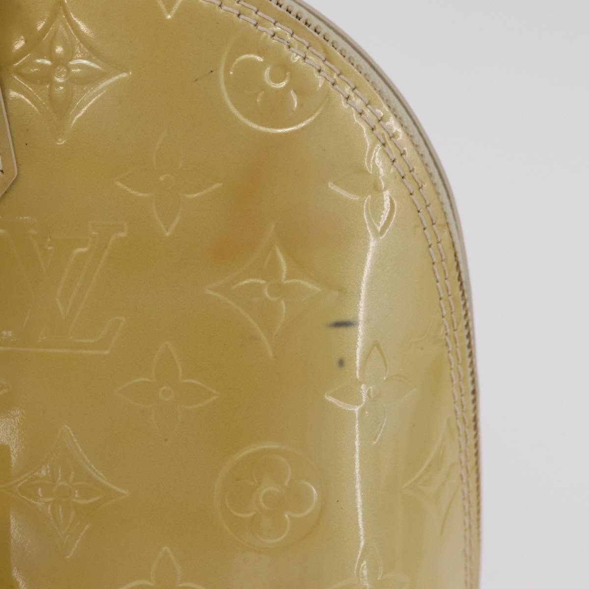 Louis Vuitton Alma Monogram Vernis, Beige, Patent Leather, Handbag