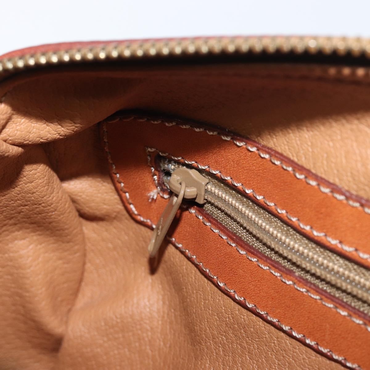 Celine Vintage Macadam Canvas and Leather, Brown, PVC, Handbag
