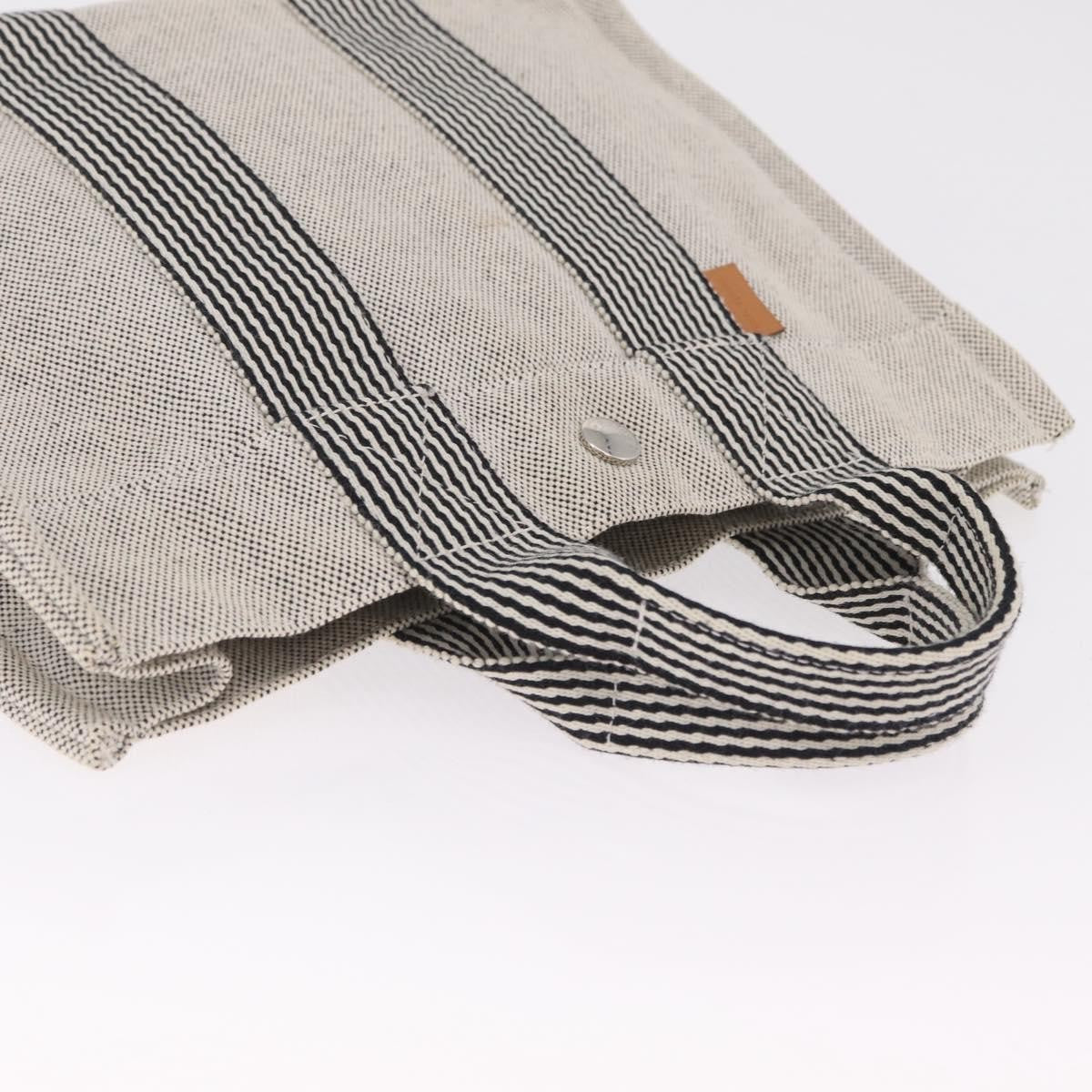 Hermes Fourre Tout Canvas, Gray, Canvas, Tote Bag