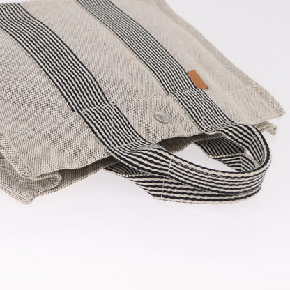 Hermes Fourre Tout Canvas, Gray, Canvas, Tote Bag