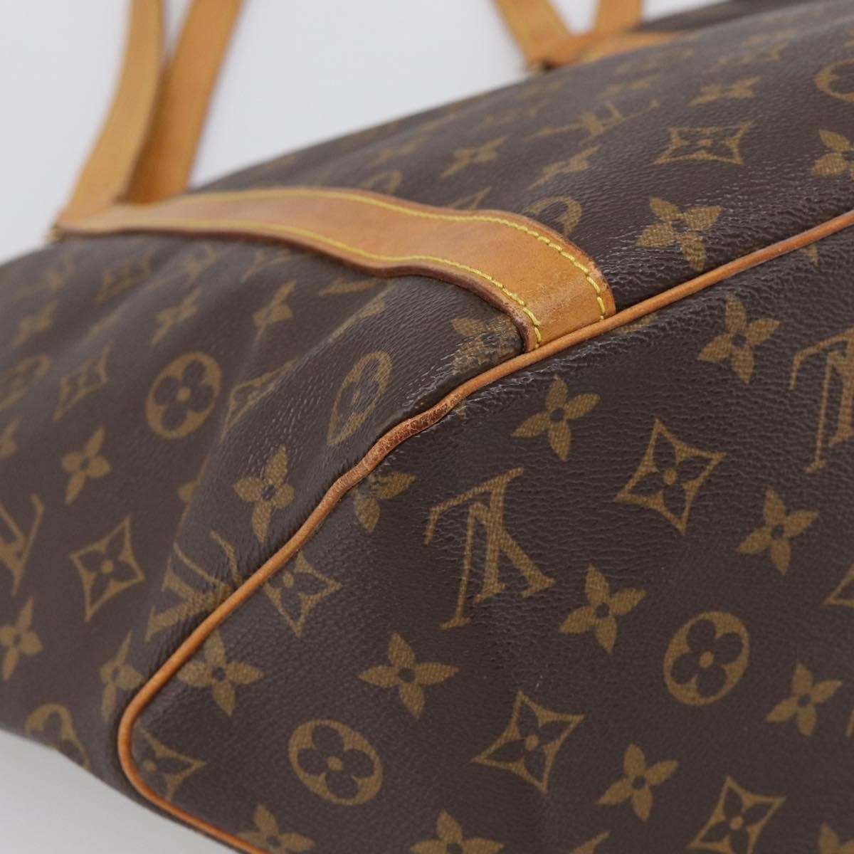Louis Vuitton Shopping Sac Monogram Canvas, Brown, Canvas, Handbag