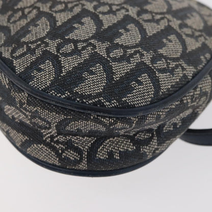 Christian Dior Vintage Saddle Diorissimo Canvas, Navy, Canvas, Handbag