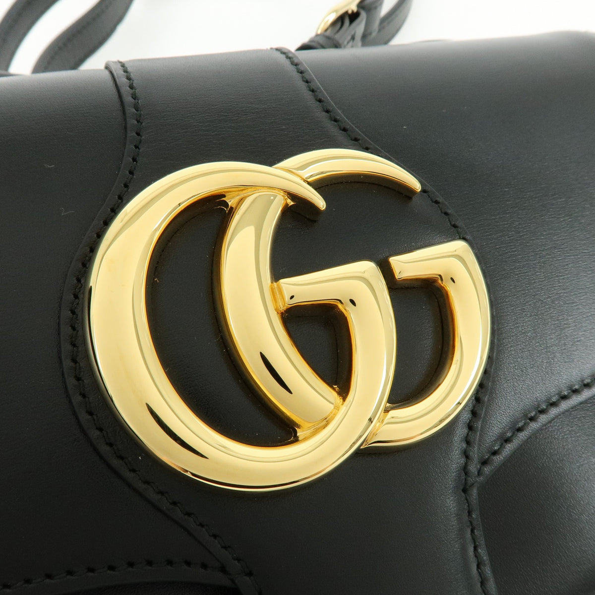 Gucci Arli Leather, Black, Leather, Shoulder Bag
