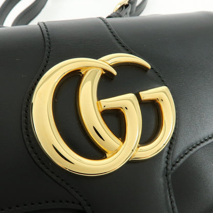 Gucci Arli Leather, Black, Leather, Shoulder Bag