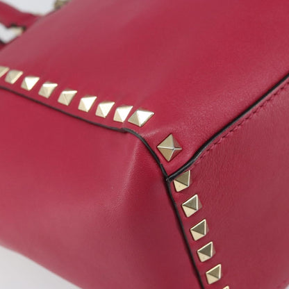 Valentino Garavani Rockstud Tote Rigid Leather, Pink, Leather, Tote Bag