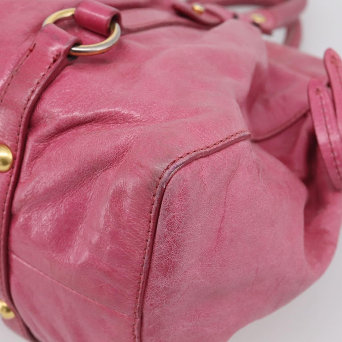 Miu Miu Vitello Lux Leather, Pink, Leather, Handbag