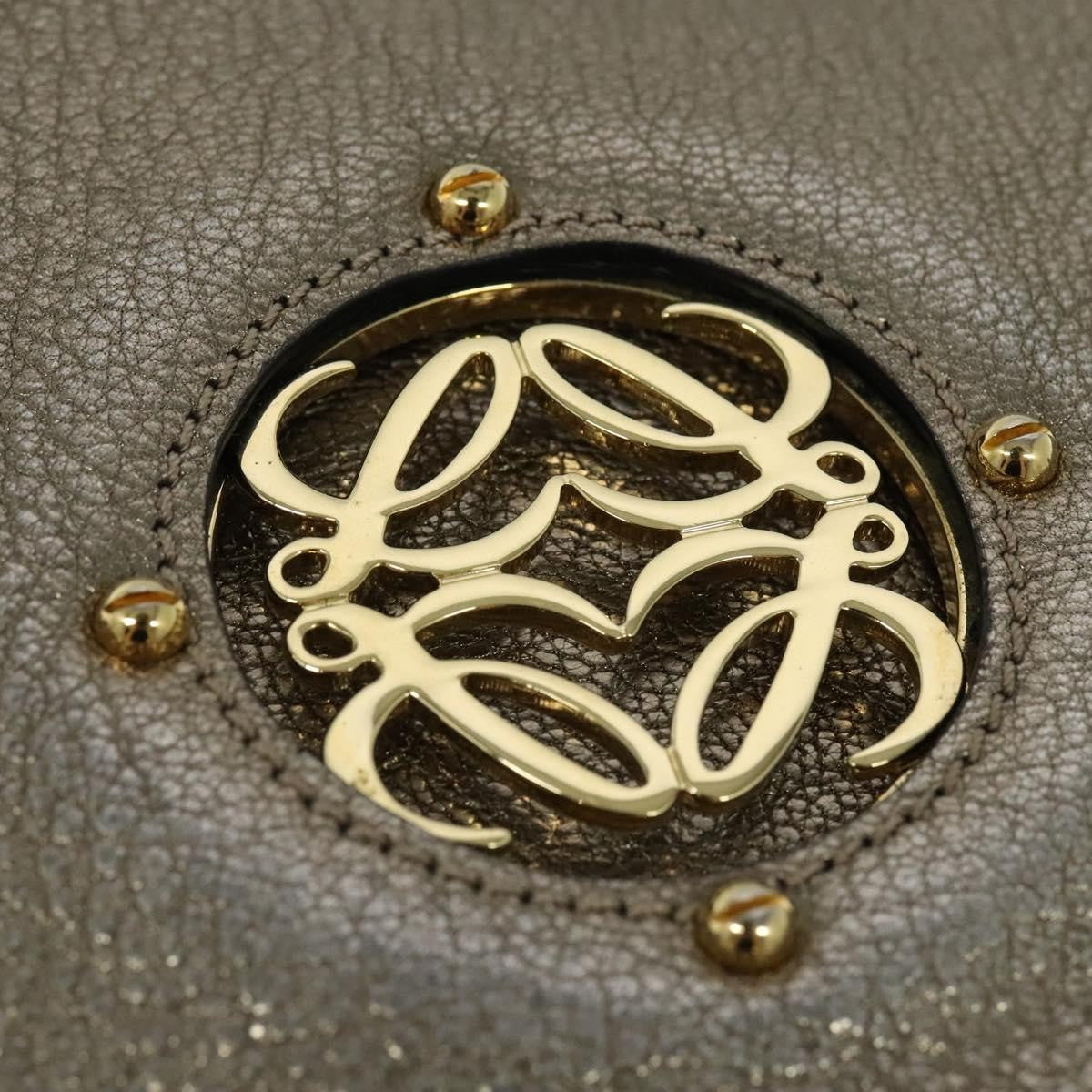 Loewe Anagram Leather, Gold, Leather, Tote Bag