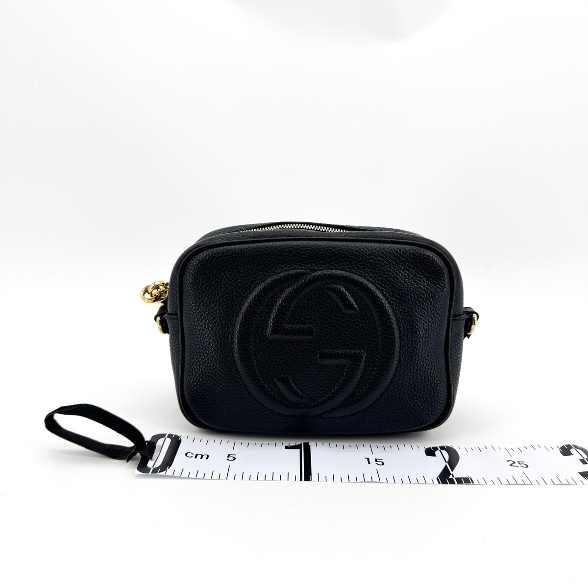 Gucci Soho Disco Leather, Black, Leather, Crossbody Bag