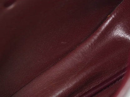 Christian Dior Vintage CD Flap Leather, Burgundy, Leather, Shoulder Bag