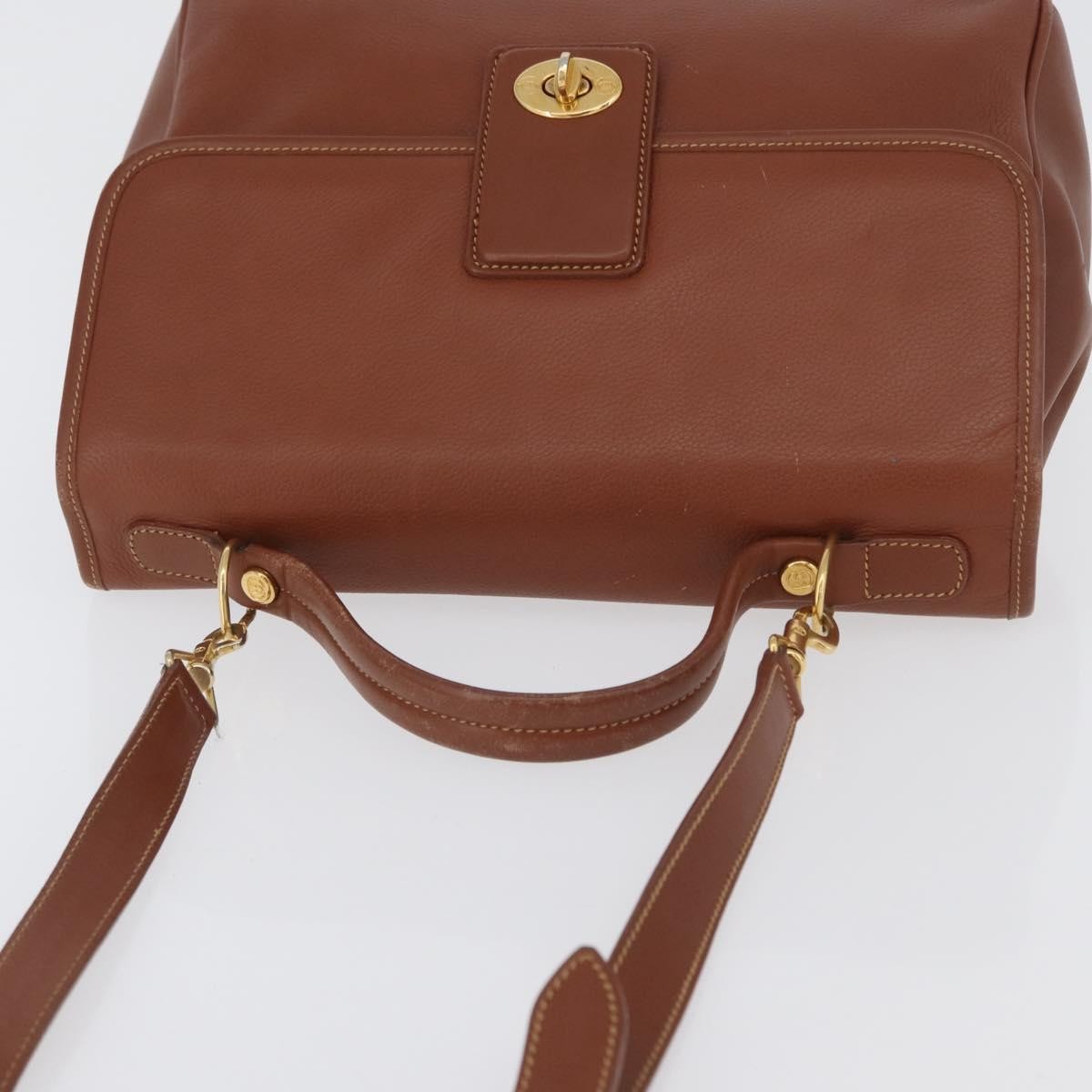 Gucci Vintage Leather, Brown, Leather, Handbag
