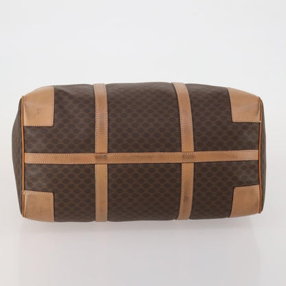 Celine Vintage Duffle Canvas and Leather, Brown, Canvas, Travel Bag