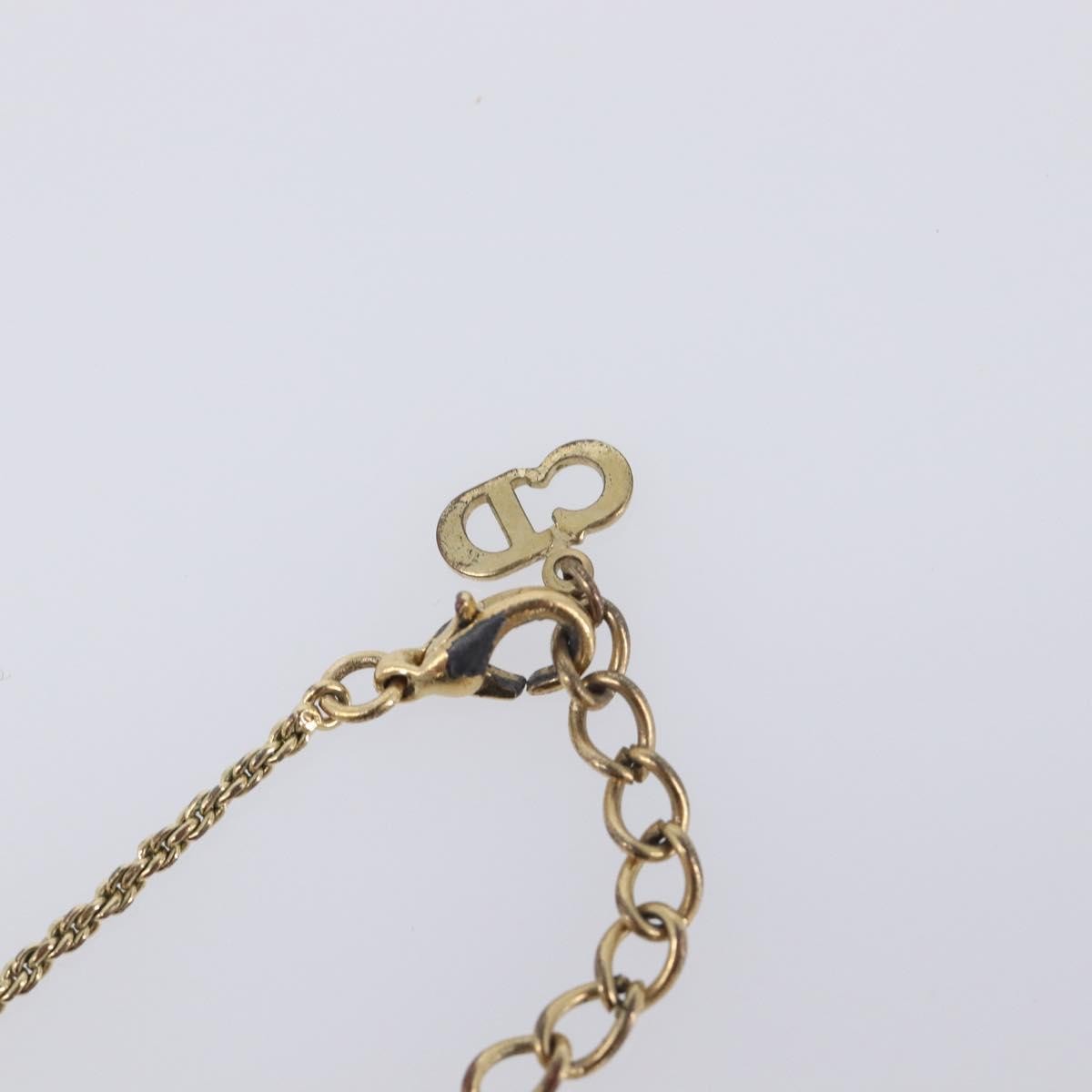 Christian Dior Vintage CD Pendant Metal, Gold, Metal, Necklace
