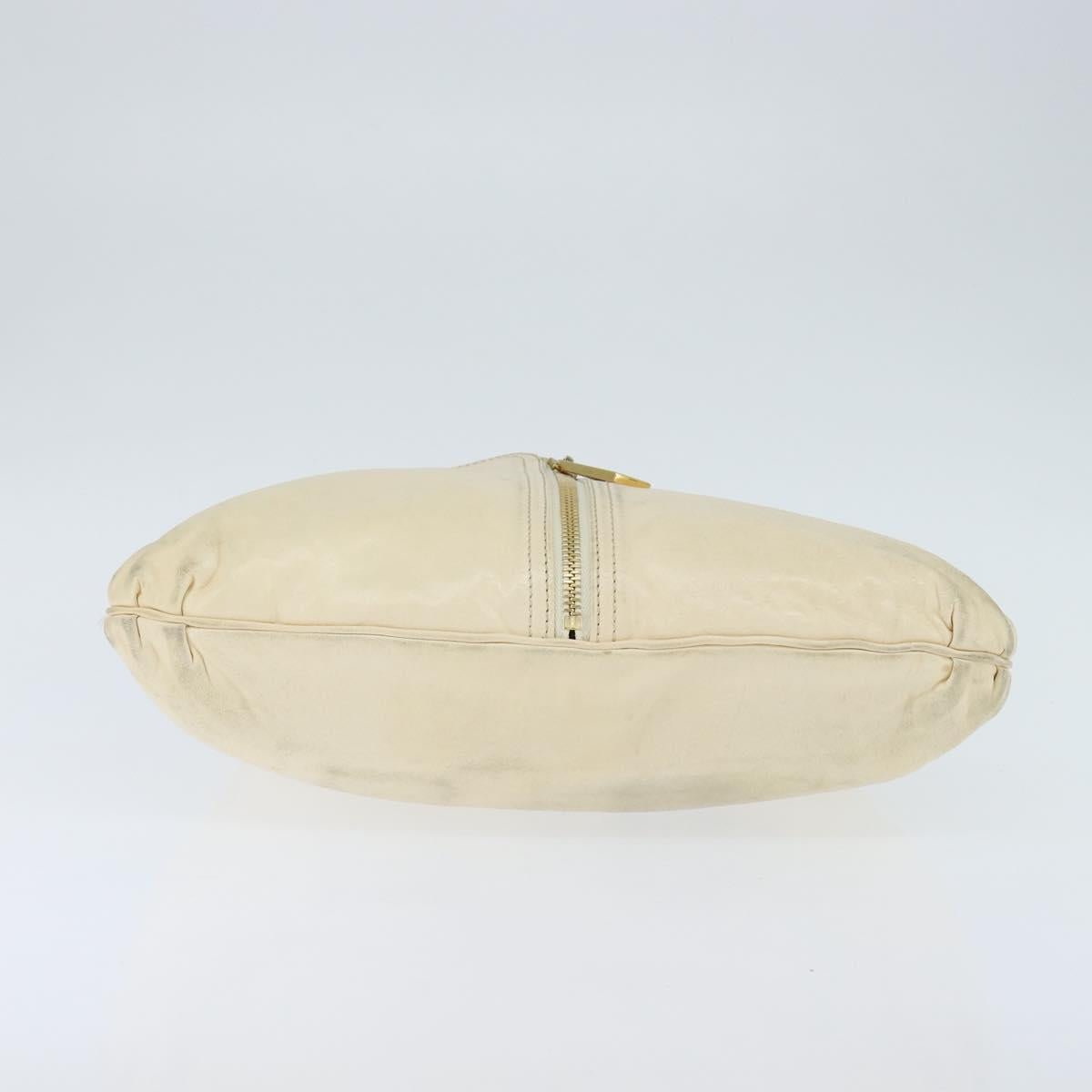 Fendi Zip hobo leather, Beige, Leather, Shoulder Bag