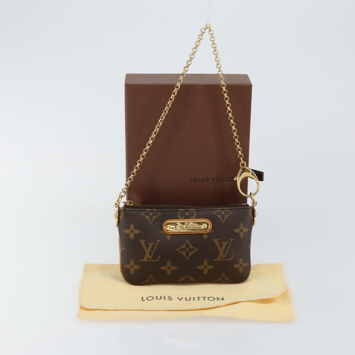 Louis Vuitton Milla Pochette Monogram Canvas, Brown, Canvas, Clutch