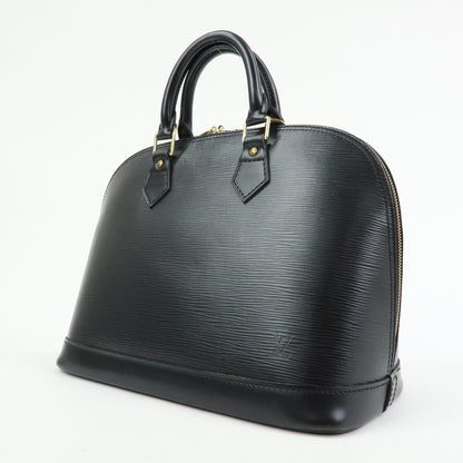 Louis Vuitton Alma Epi Leather, Black, Leather, Handbag