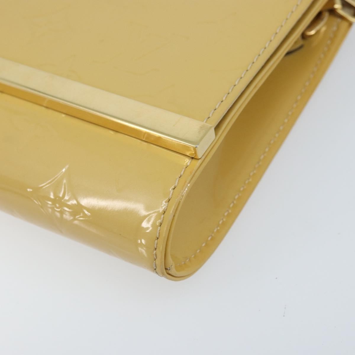 Louis Vuitton Ana Monogram Vernis, Yellow, Patent Leather, Handbag