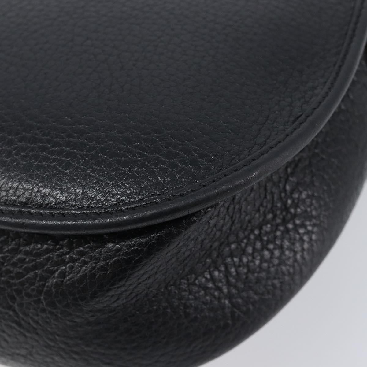 Christian Dior Vintage CD Flap Leather, Black, Leather, Shoulder Bag