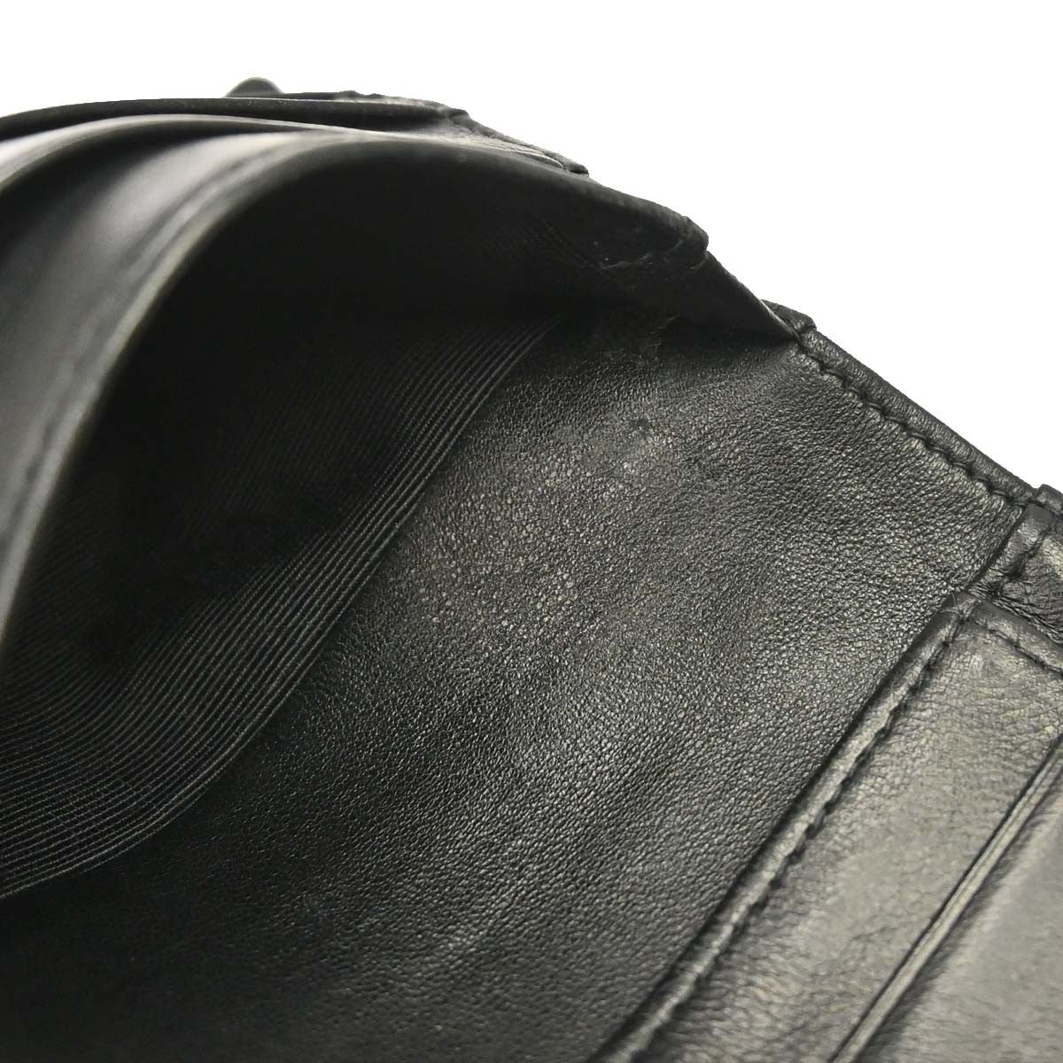 Chanel Envelope Gusset Chevron Lambskin, Black, Leather, Wallet