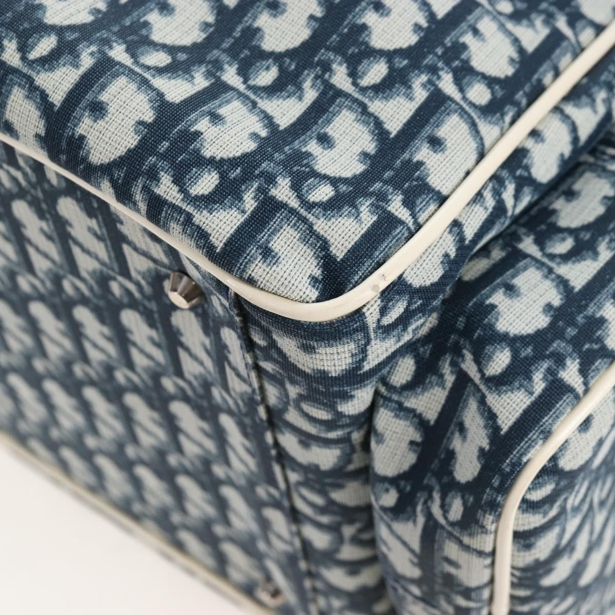 Christian Dior Vintage Girly Boston Diorissimo Canvas, Navy, Canvas, Handbag