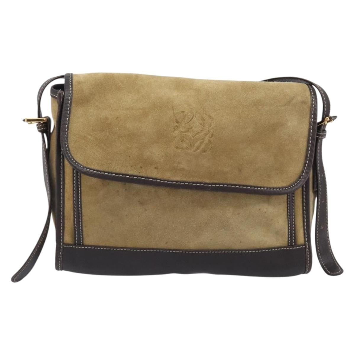 Loewe Vintage Suede, Beige, Suede, Shoulder Bag