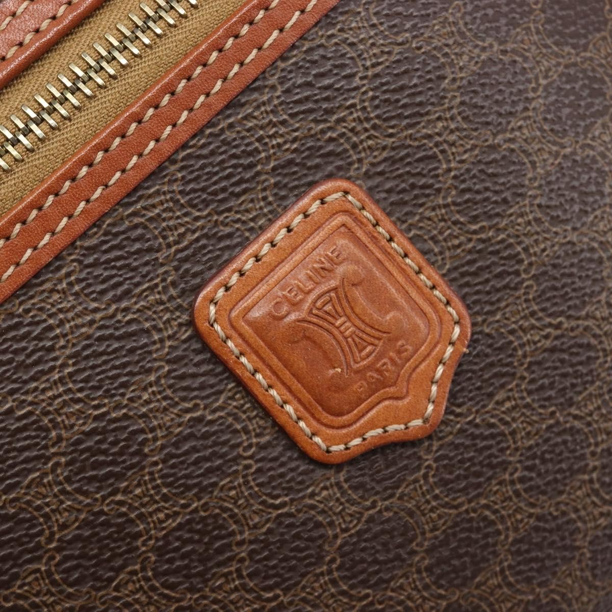 Celine Macadam Vanity Canvas, Brown, Canvas, Clutch