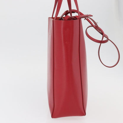 Celine Vertical Cabas Leather, Red, Leather, Tote Bag