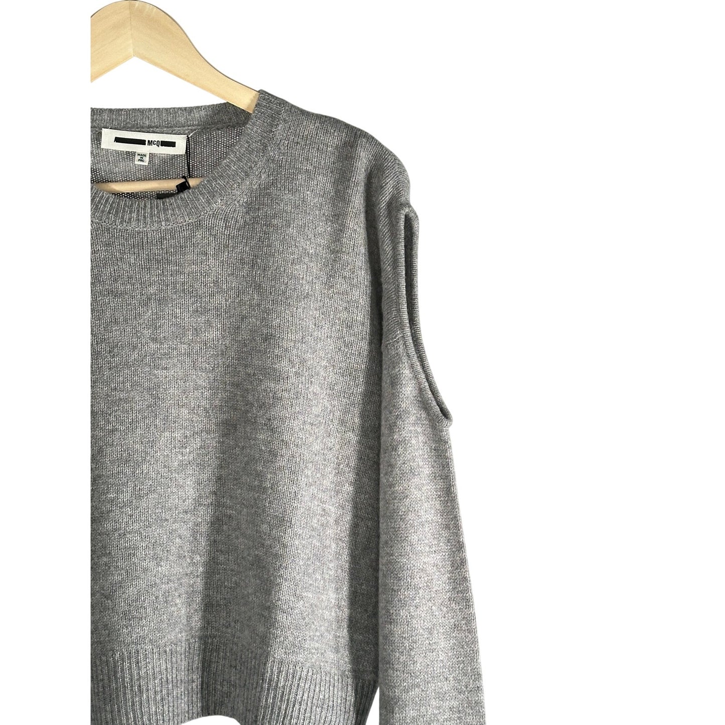 ALEXANDER MCQUEEN Cold Shoulder Wool Sweater