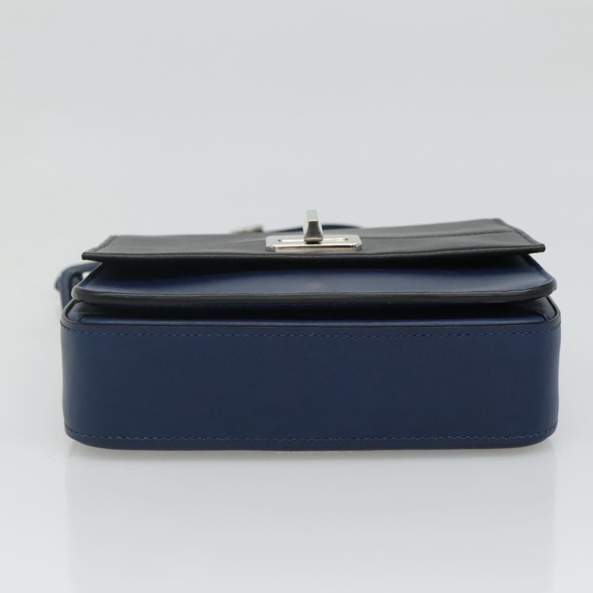 Bottega Veneta Turnlock Intrecciato Nappa, Black, Leather, Shoulder Bag