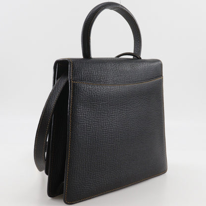 Loewe Barcelona Dome Top Handle Leather, Black, Leather, Handbag