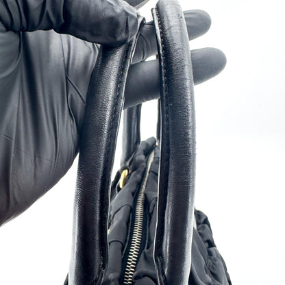 Prada Gaufre Convertible Tessuto, Black, Nylon, Tote Bag