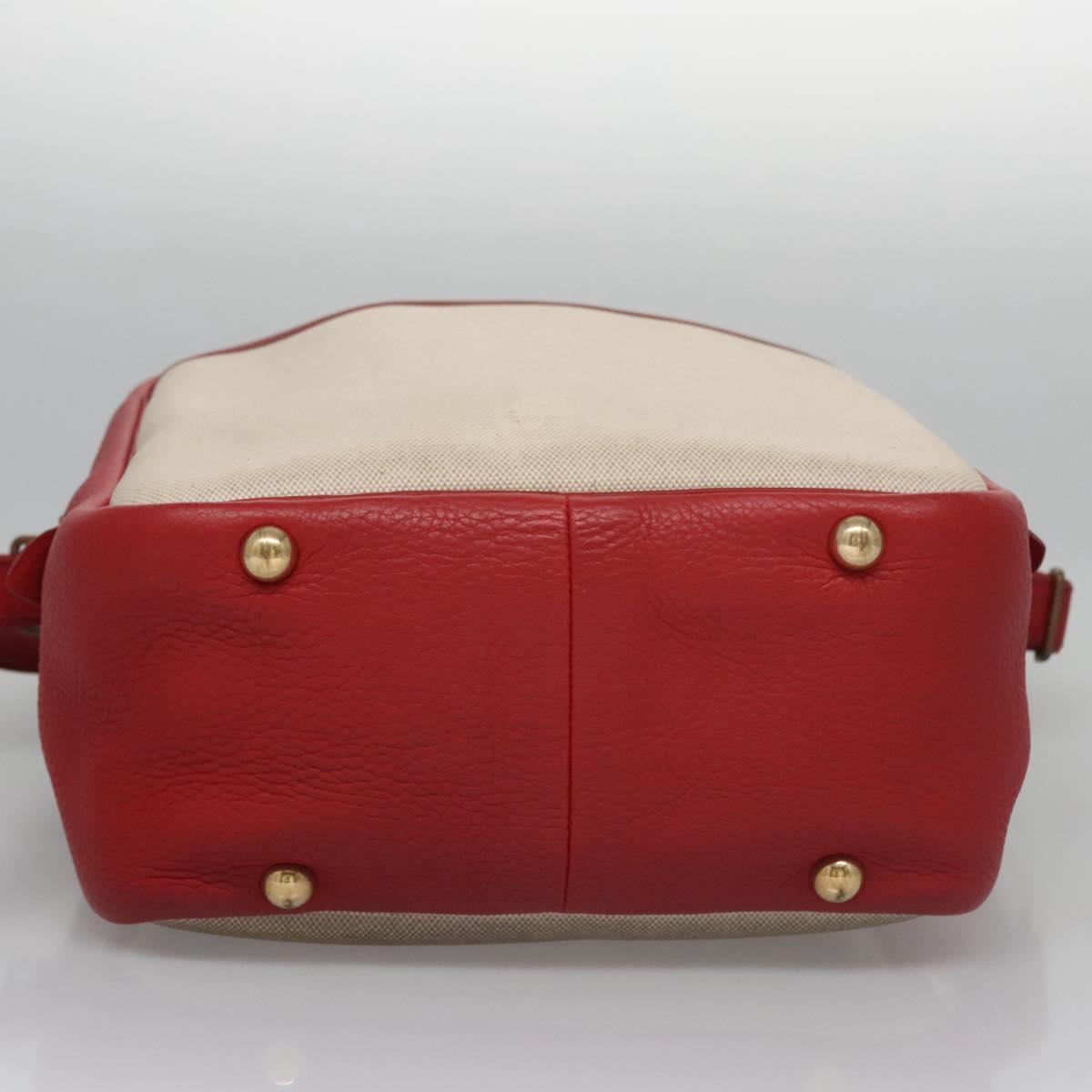 Hermes Victoria Messenger Toile with Leather, Beige, Canvas, Crossbody bag