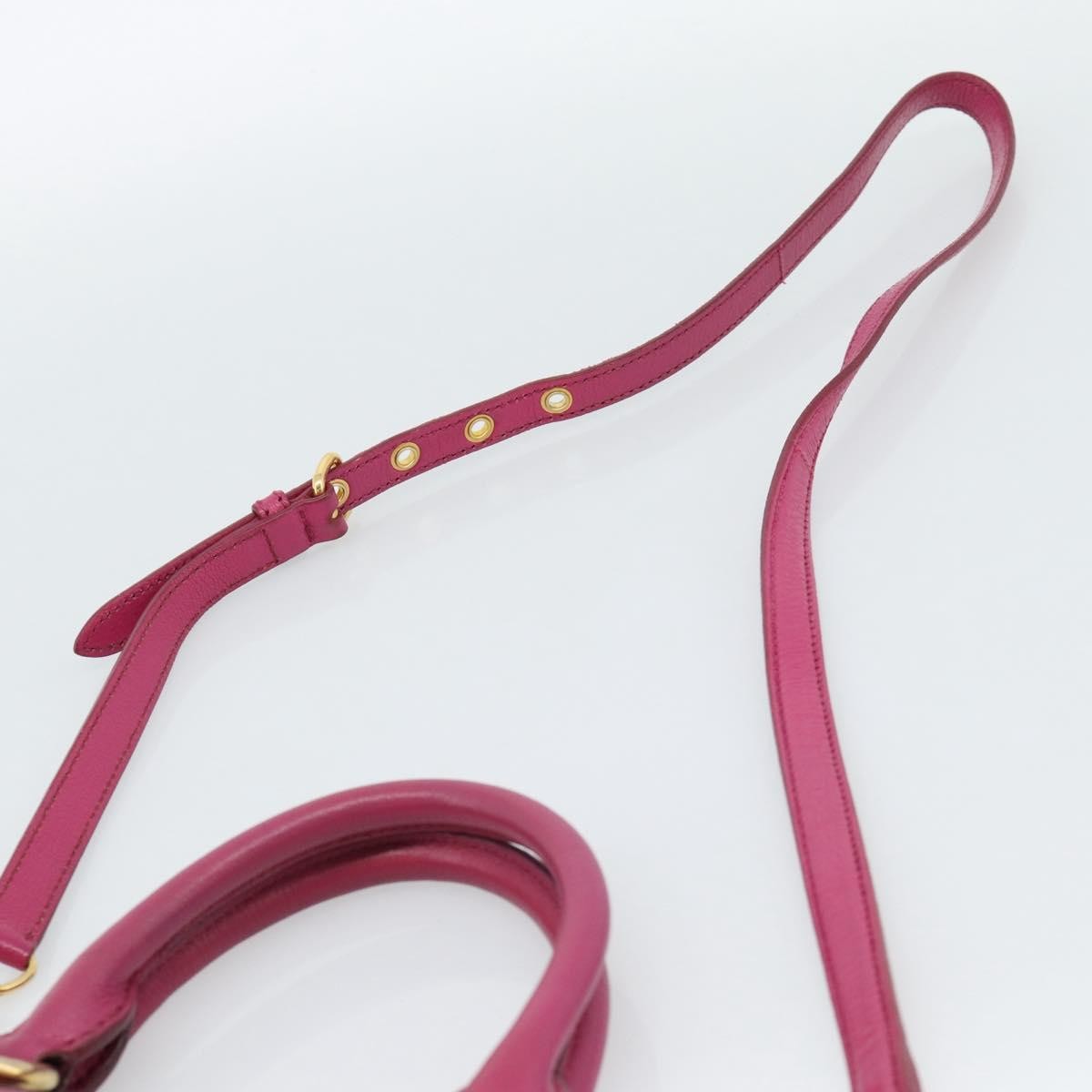 Miu Miu Madras Convertible Lock Leather, Pink, Leather, Tote Bag