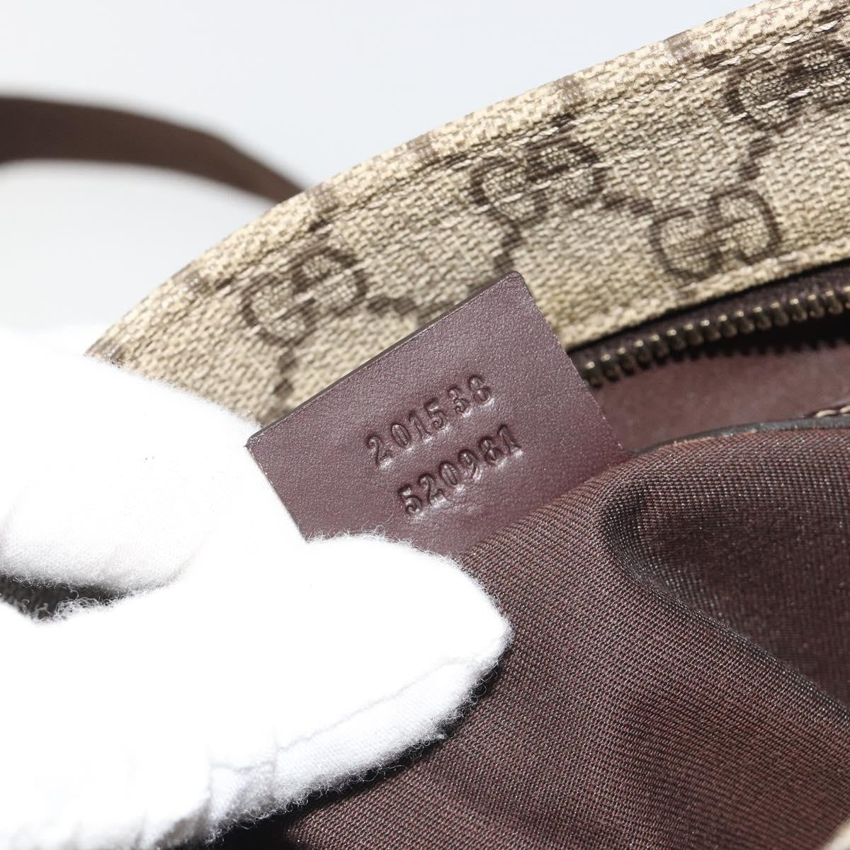 Gucci Zip Top Messenger GG Canvas with Leather, Beige, Canvas, Shoulder Bag