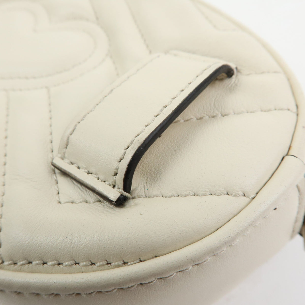 Gucci GG Marmont Belt Embellished Matelasse Leather, Beige, Leather, Handbag