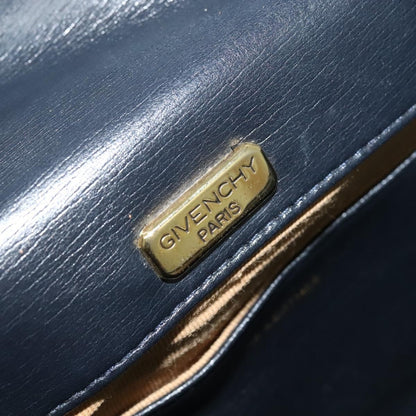 Givenchy Vintage 4G Leather, Navy, Leather, Shoulder Bag