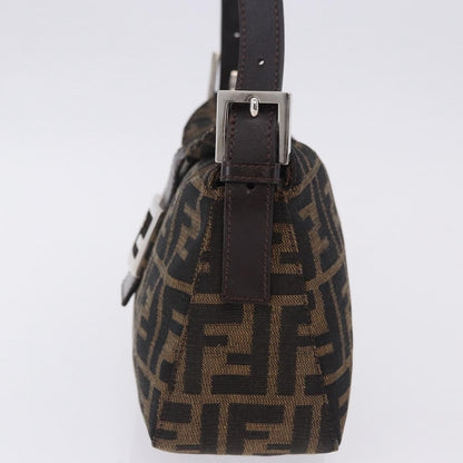 Fendi Baguette Pochette Zucca Canvas, Brown, Canvas, Clutch