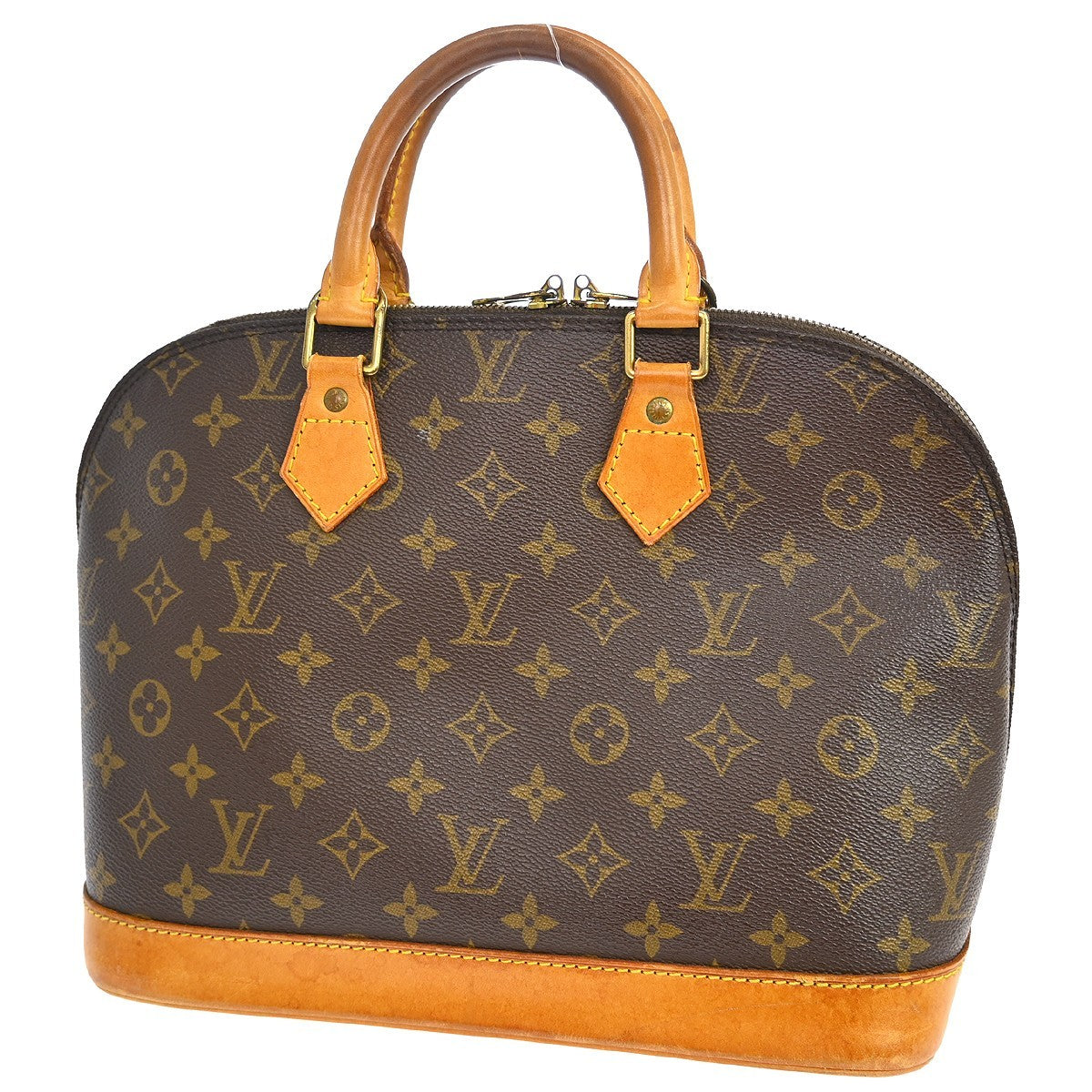 Louis Vuitton Alma Monogram, Brown, Canvas, Handbag
