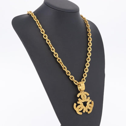 Chanel Vintage Triple CC Chain Metal, Gold, Metal, Necklace