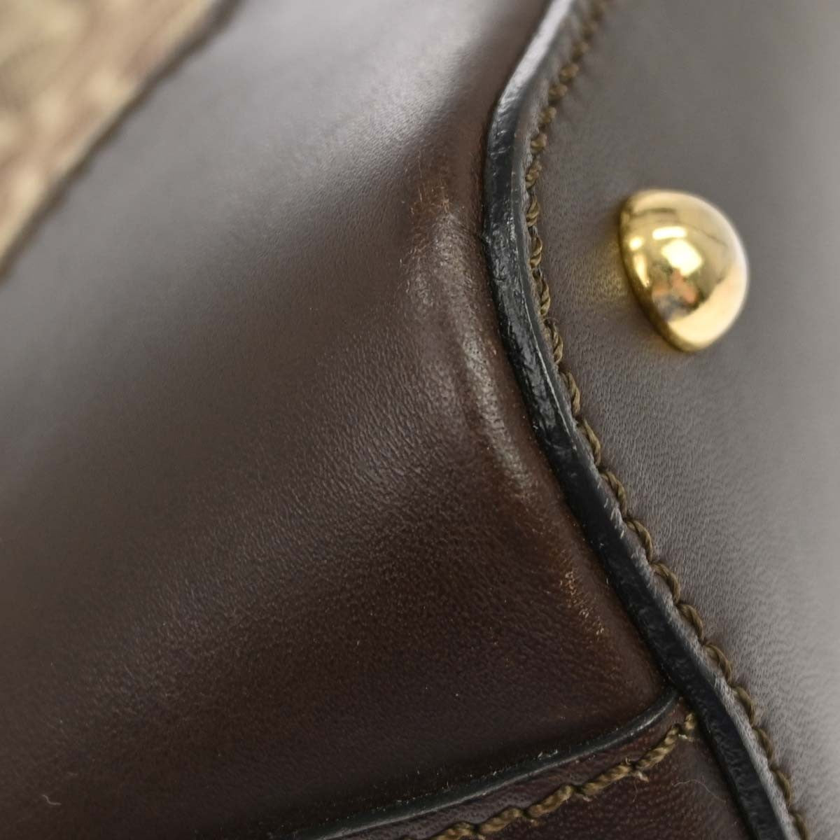 Celine Macadam Canvas, Brown, Canvas, Shoulder Bag