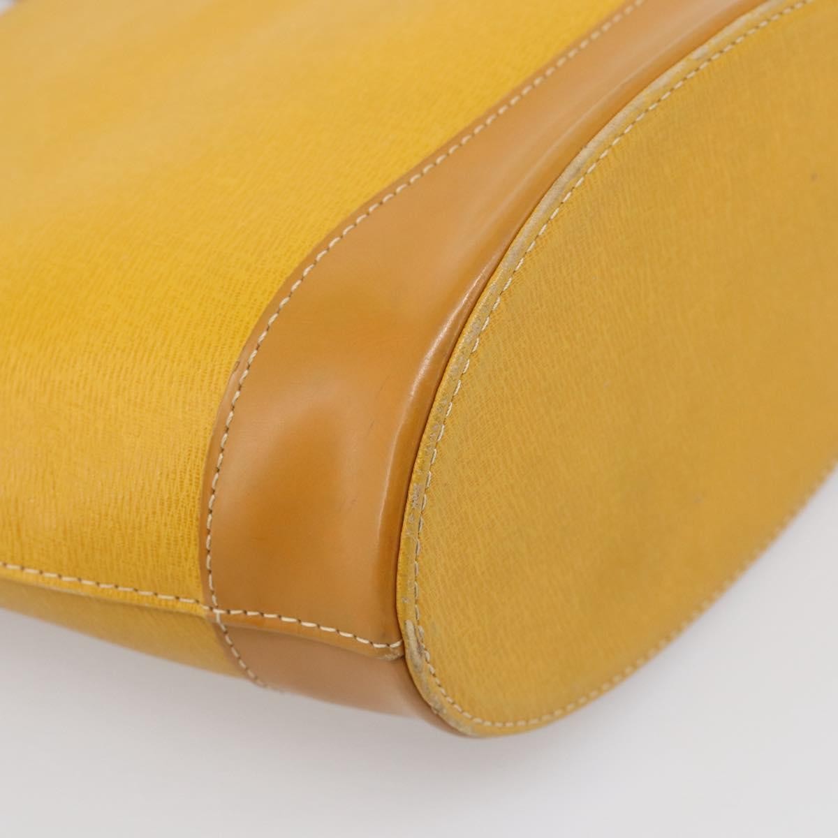 Burberry Handle Tote Leather, Yellow, Leather, Tote Bag