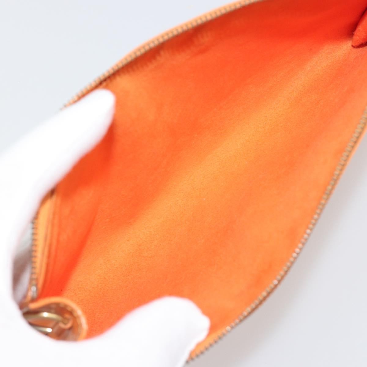 Louis Vuitton Pochette Accessoires Epi, Orange, Leather, Clutch