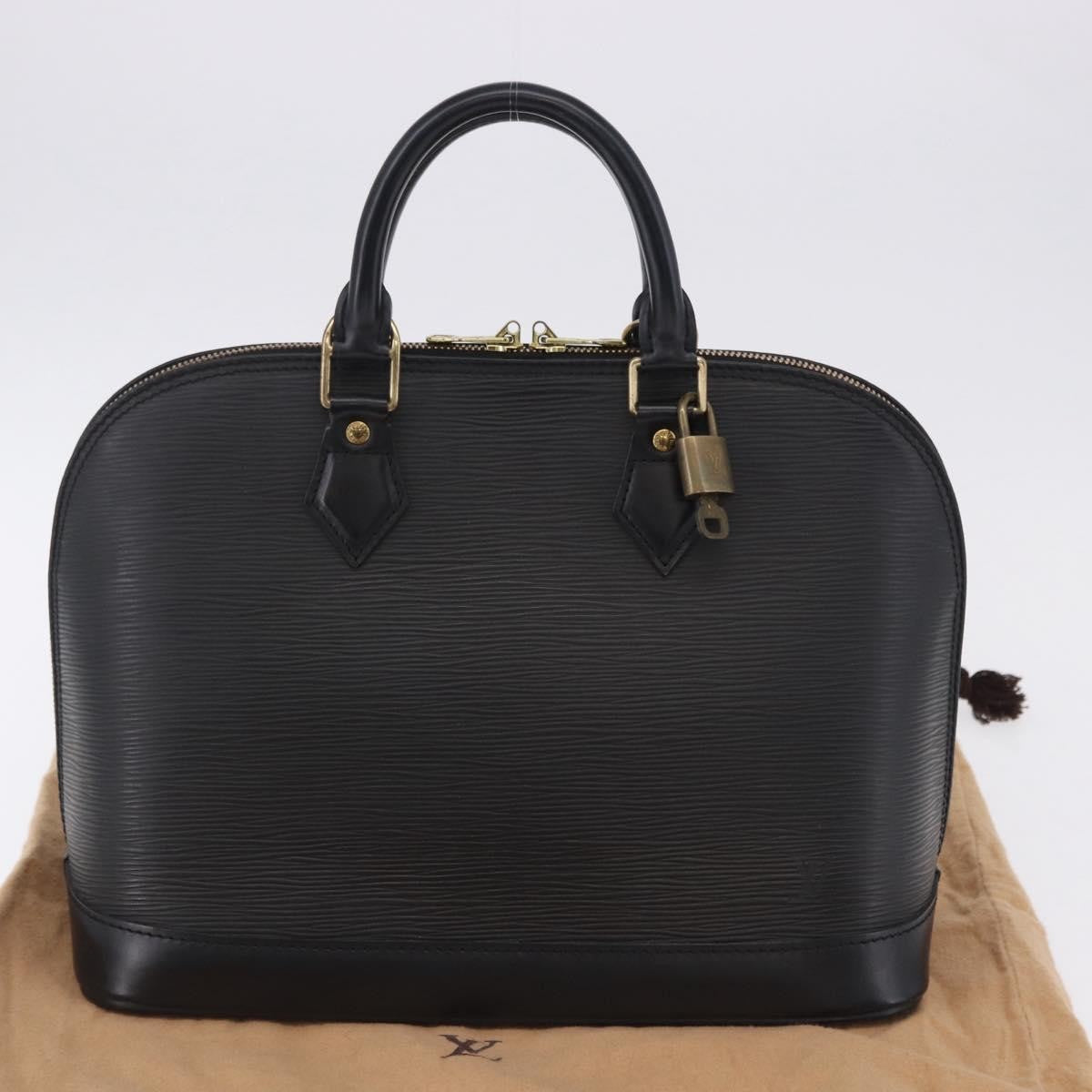 Louis Vuitton Alma Epi Leather, Black, Leather, Handbag