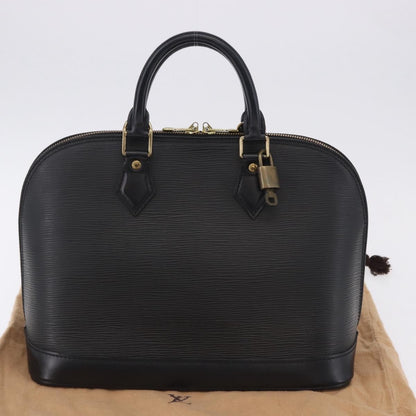 Louis Vuitton Alma Epi Leather, Black, Leather, Handbag