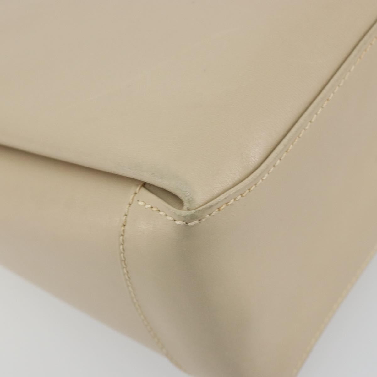 Gucci Vintage Convertible Box Leather, Beige, Leather, Handbag